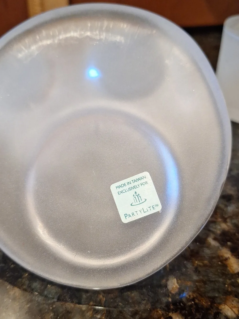 Vtg Partylite Frosted White Polar Bear Tea Light Holder -